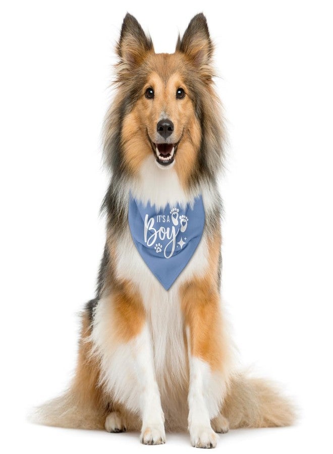 ZPPRJF It's A Boy Dog Bandana, Dog Bandana, Blue Dog Scarf Accessories, Pet Dog Triangle Scarf, Dog Bandana for Small Medium Large Dog, Baby Announcement Dog Bandana, Gift for Dog Lover (B43) - Image 2